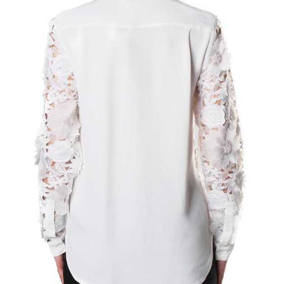 Rare - French Connection Manzoni 3d Women's Floral Lace Shirt – Size 2 US - Picture 7 of 10